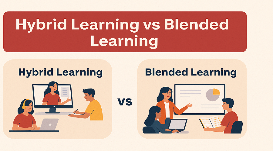 Hybrid learning vs blended learning