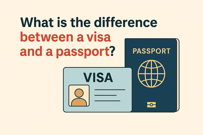 What is the difference between a visa and a passport?