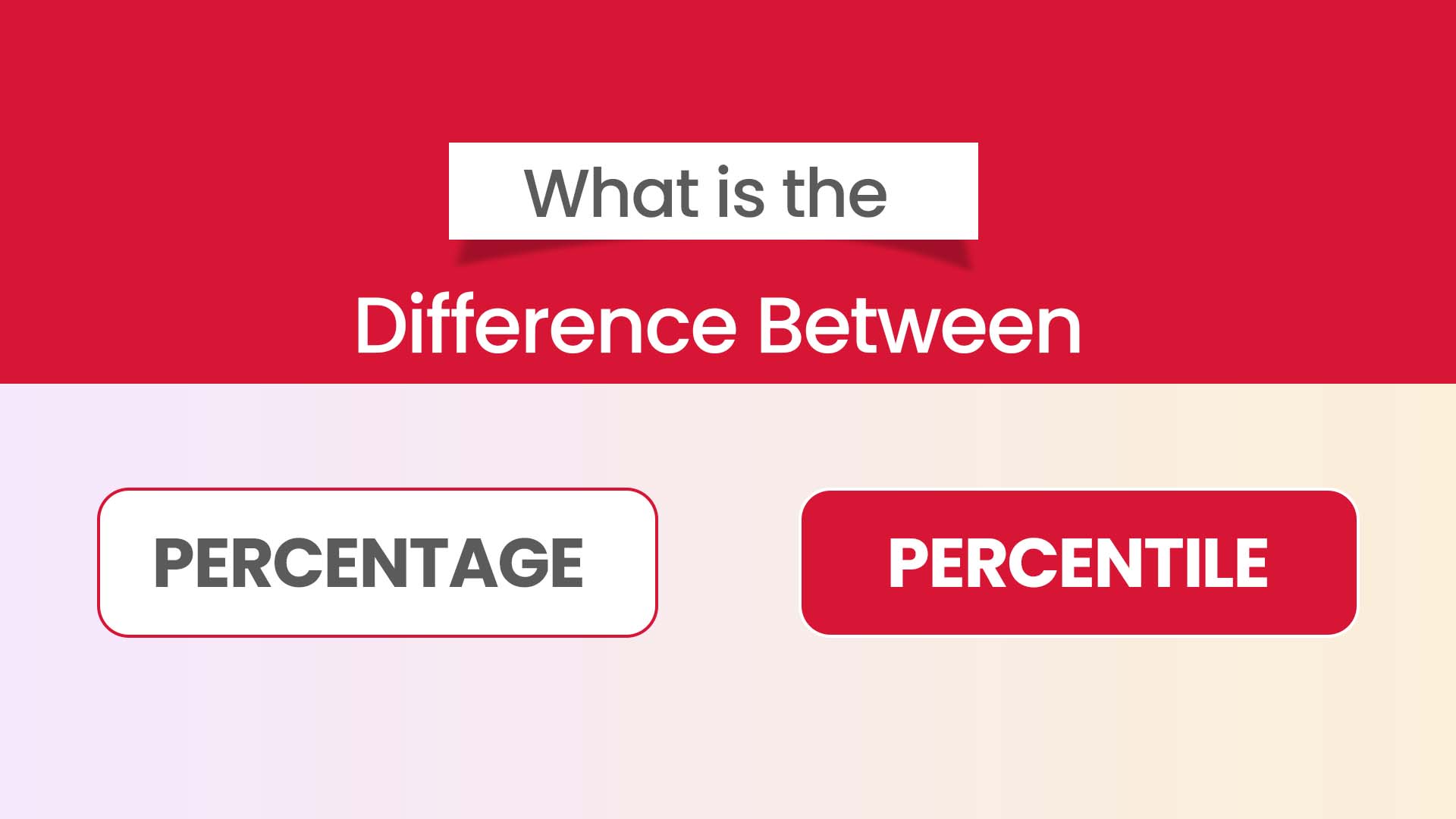 What is the difference between percentage and percentile