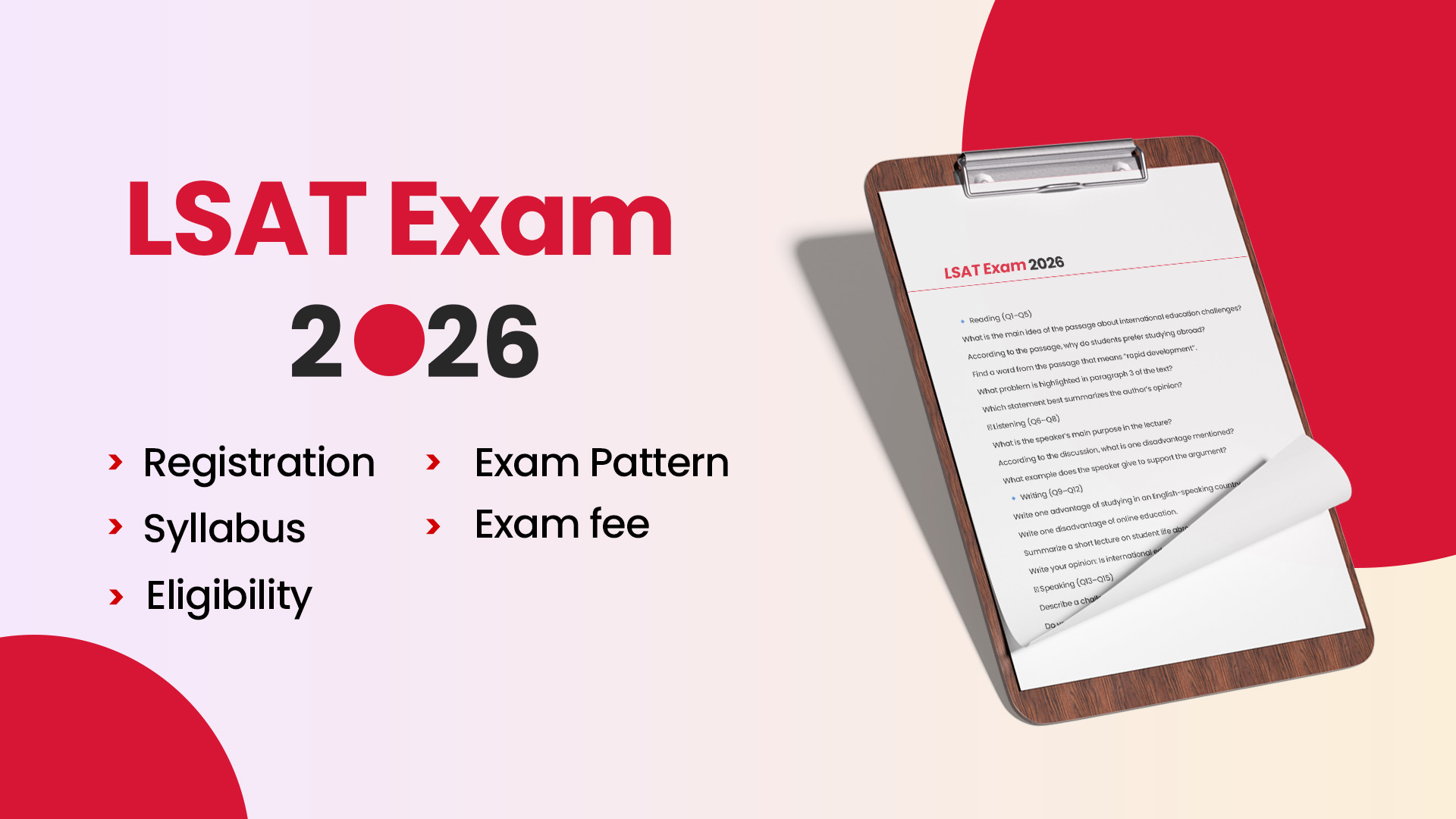 LSAT 2025: Registration, exam pattern, Syllabus, Exam fee, Eligibility, Exam Date