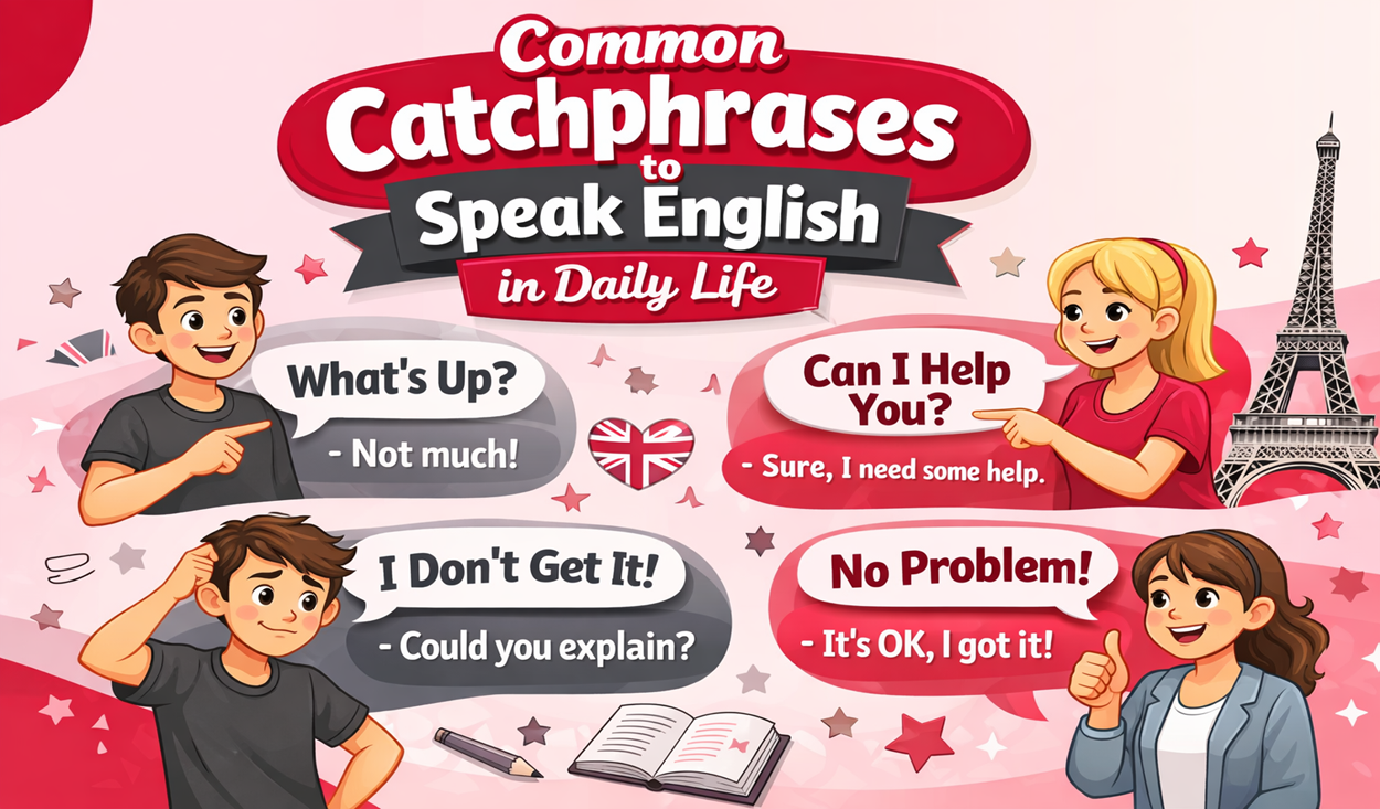 Common catchphrases to speak English in daily life - Write words with examples 