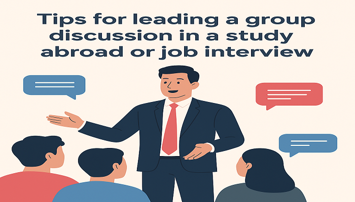 Tips for leading a group discussion in a study abroad or job interview- 
