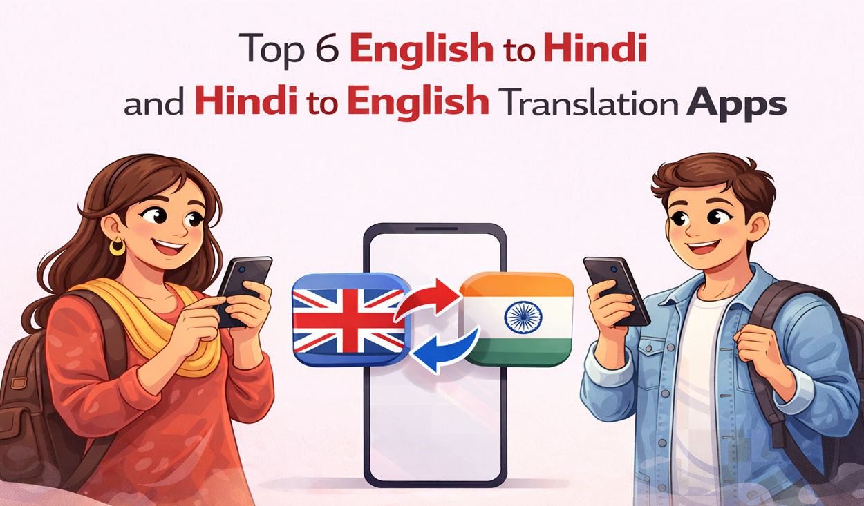 Top 6 English To Hindi and Hindi to english translation app